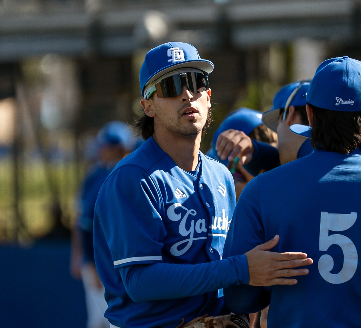 Baseball player wearing Maris Optics flip-up sunglasses on the field